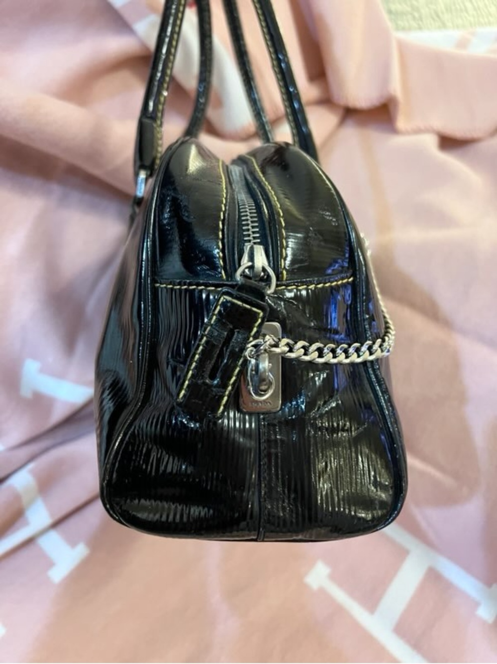 Prada⭐️Venice Black Patent Leather Bowler Bag! Offers are always welcome! - Picture 9 of 16